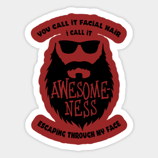 Awesome beard Sticker